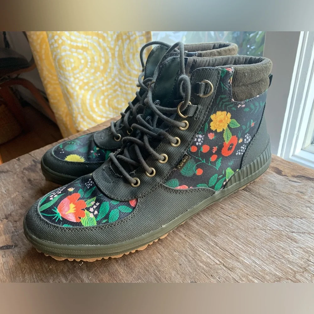Keds Rifle Paper Company Hi-tops, Size 10 - Picture 1 of 6